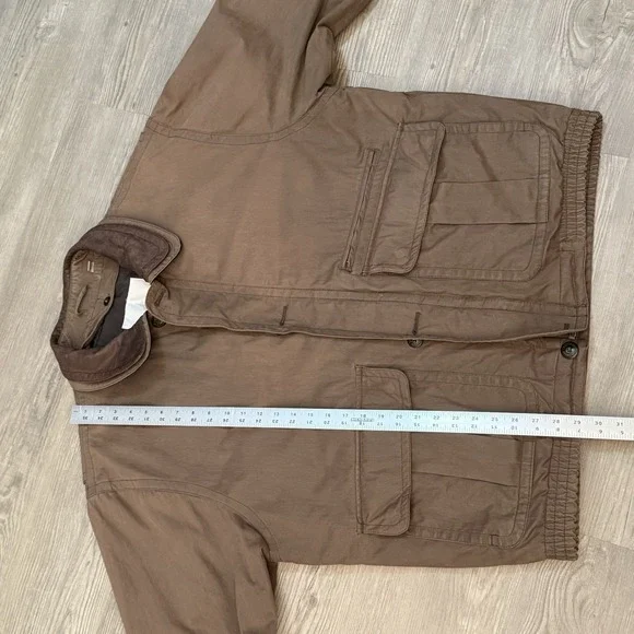 Vintage London Fog Men XL Long Brown Chore Barn Work Coat Quilted Flannel Liner - Picture 14 of 15